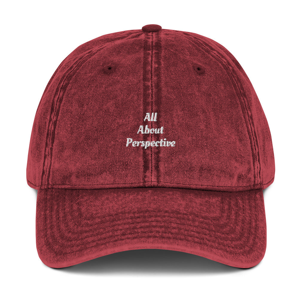 Vintage Cotton “AllAboutPerspective”  Cap