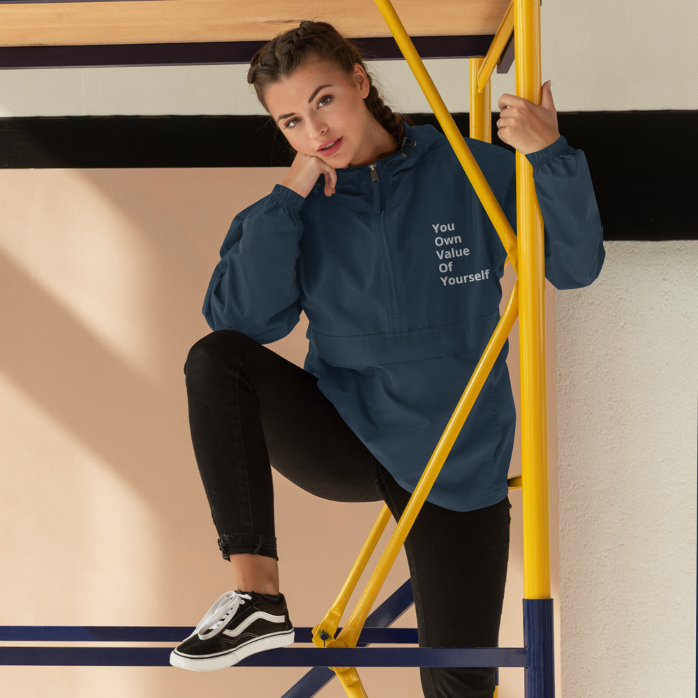 “YouOwnValueOfYourself”  Champion Packable Jacket
