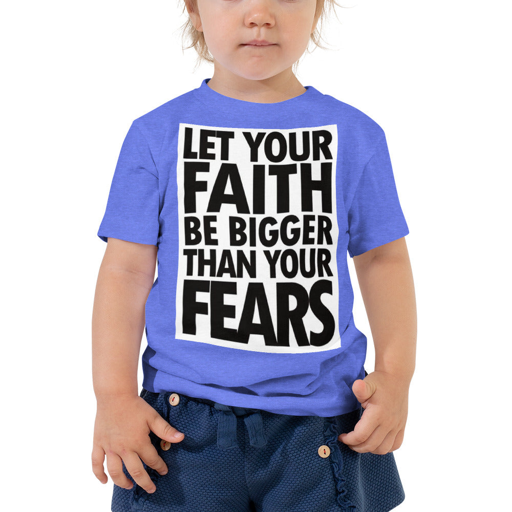 Toddler”Faith vs Fear”  Short Sleeve Tee