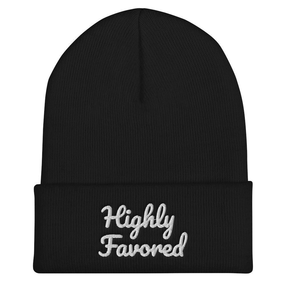 Cuffed “Highly Favored”  Beanie