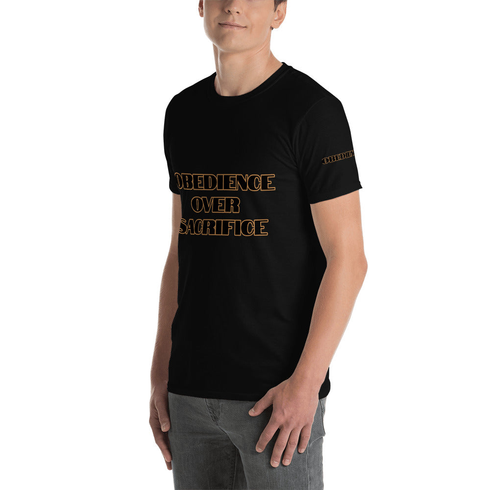 Short-Sleeve Unisex “Obedience Over Sacrifice” T-Shirt