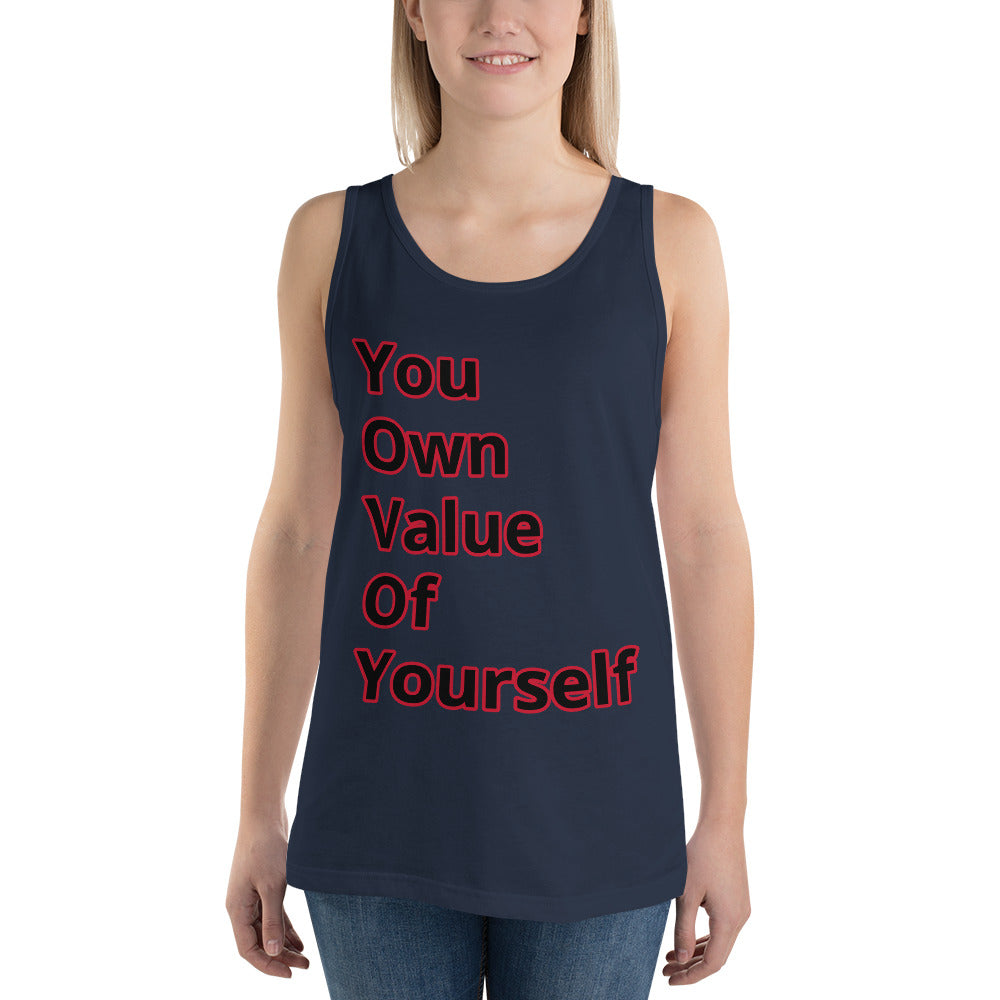 “YouOwnValueOfYourself” Unisex Tank Top
