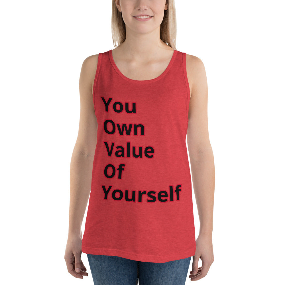 “YouOwnValueOfYourself” Unisex Tank Top