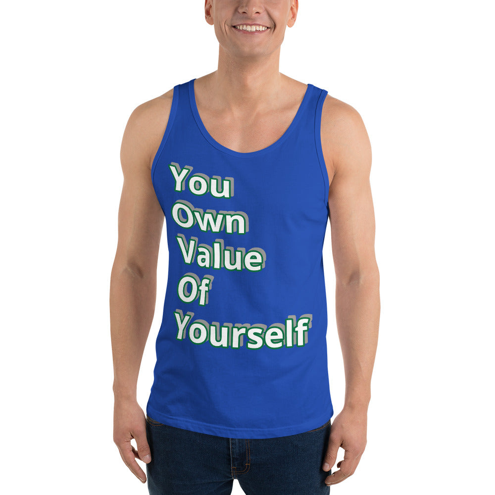 “YouOwnValueOfYourself” Unisex Tank Top