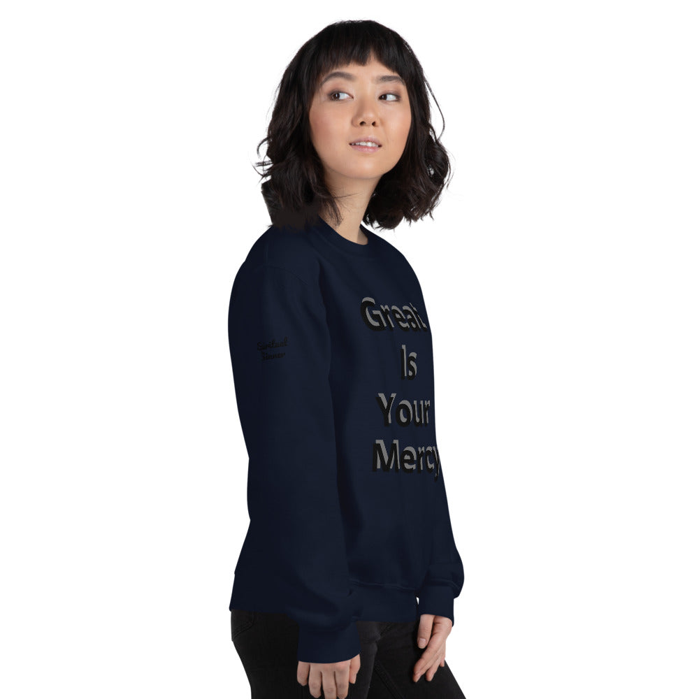 Unisex “Great is your Mercy” Sweatshirt