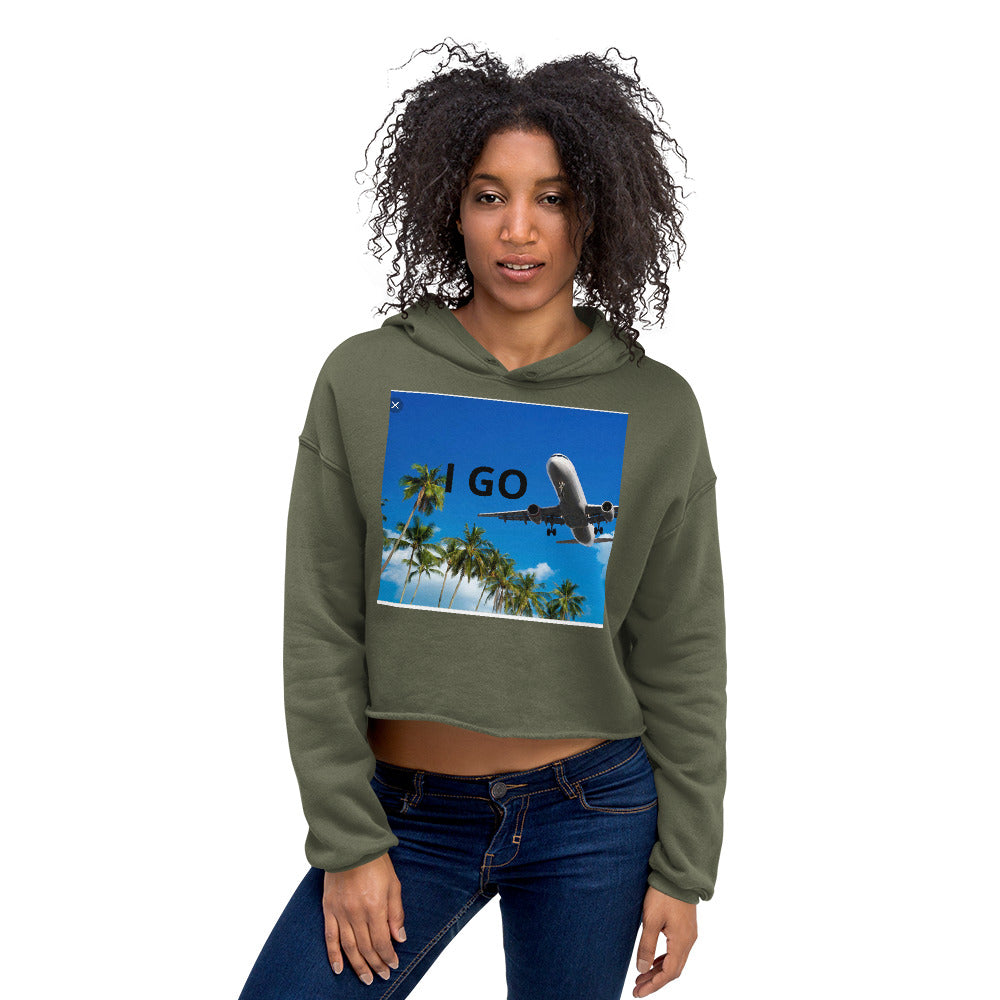 Crop “I GO” Flight Hoodie