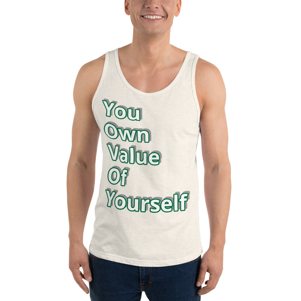 “YouOwnValueOfYourself” Unisex Tank Top