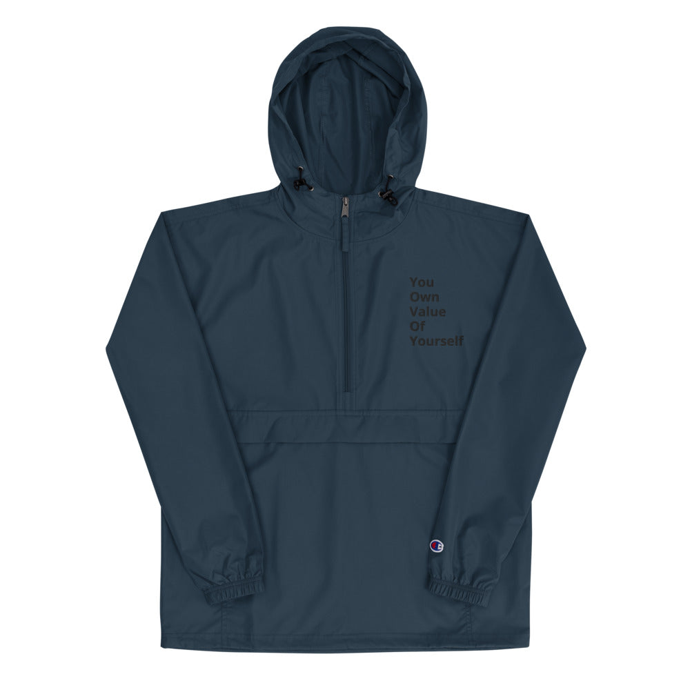 “YouOwnValueOfYourself”  Champion Packable Jacket