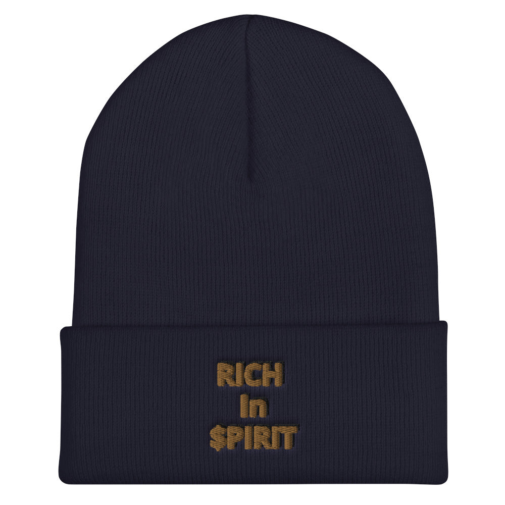 “Rich in Spirit” Cuffed Beanie