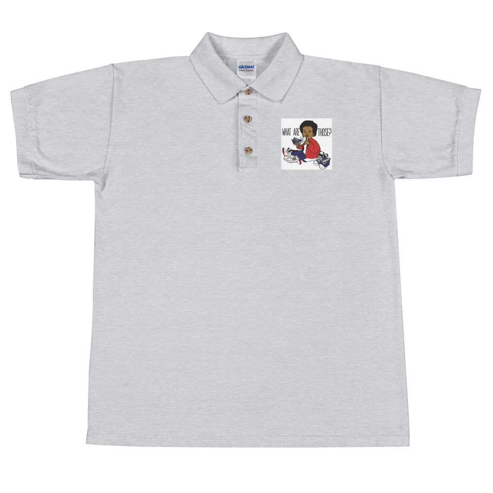 Embroidered “WhatAreThose” Polo Shirt