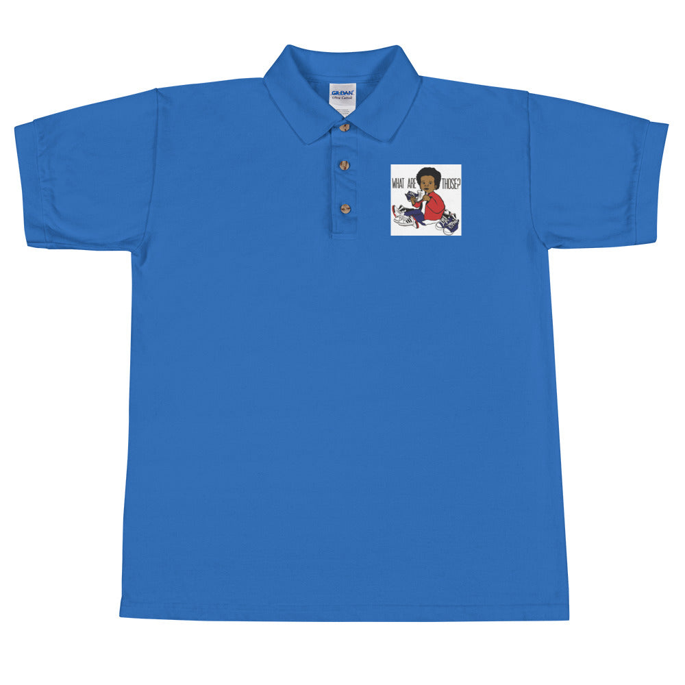Embroidered “WhatAreThose” Polo Shirt