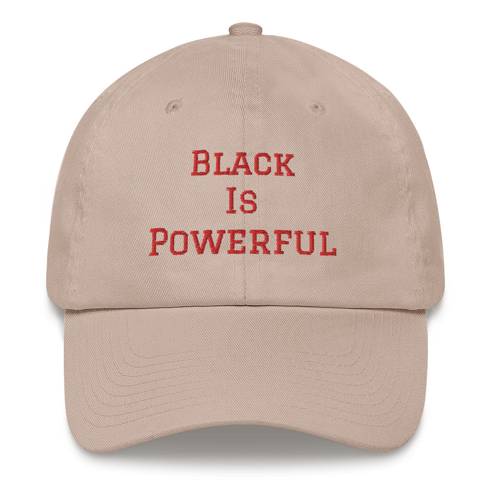 “Black is powerful” dad hat