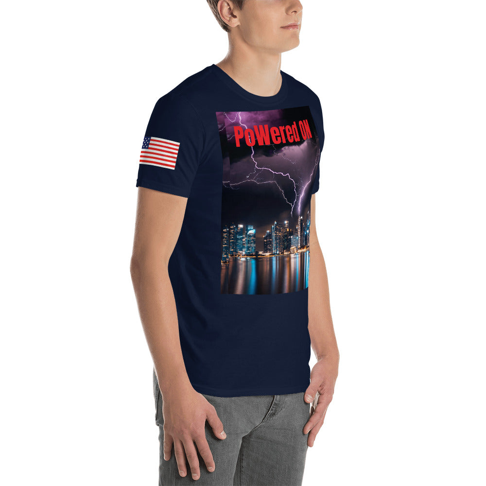 Short-Sleeve Unisex “PoWered ON” T-Shirt