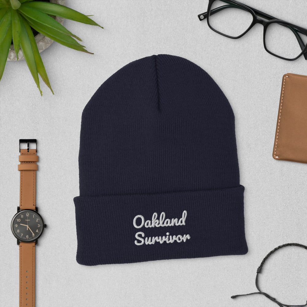Cuffed “Oakland Survivor” Beanie