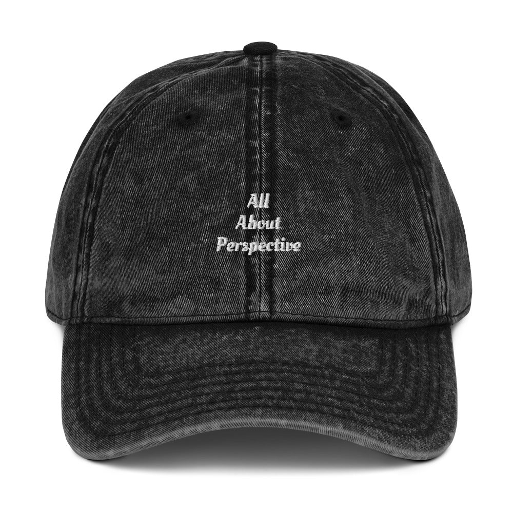 Vintage Cotton “AllAboutPerspective”  Cap