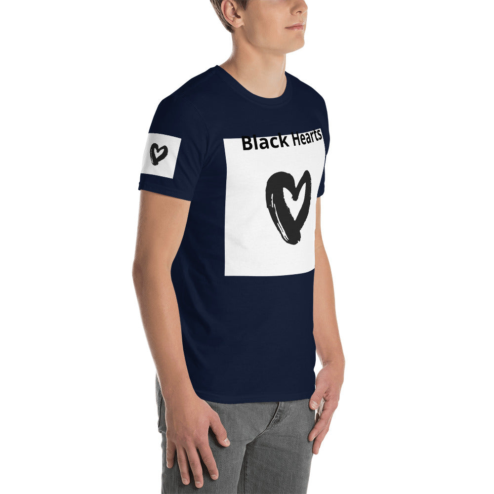 Short-Sleeve Unisex “Black Hearts”  T-Shirt