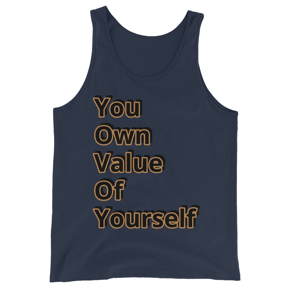 “YouOwnValueOfYourself” Unisex Tank Top