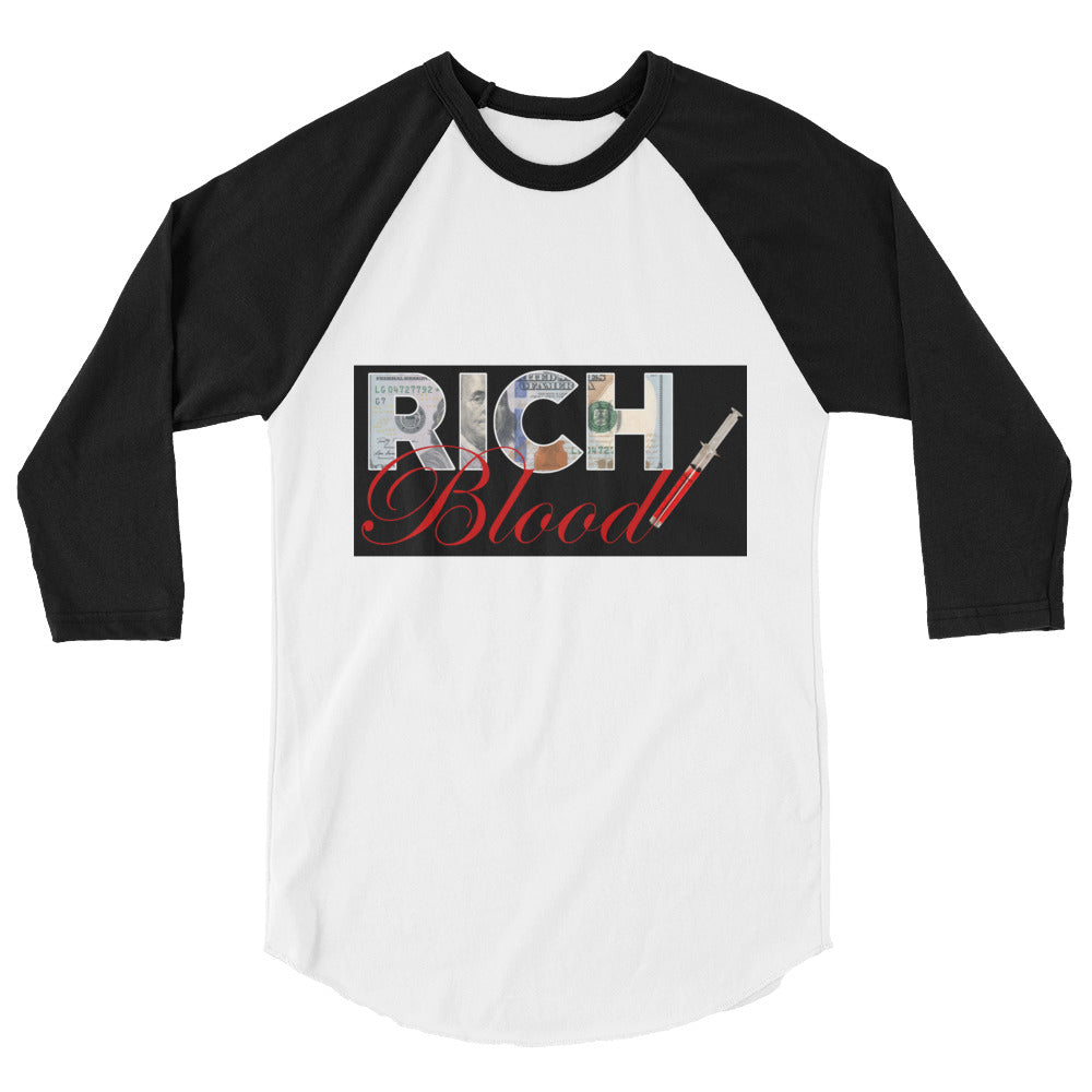 3/4 sleeve Baseball “RICH Blood”  shirt