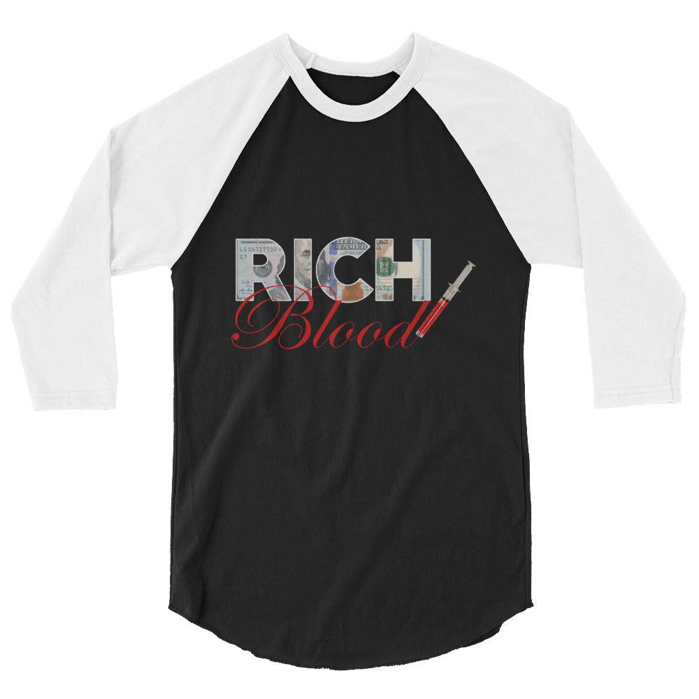 3/4 sleeve Baseball “RICH Blood”  shirt