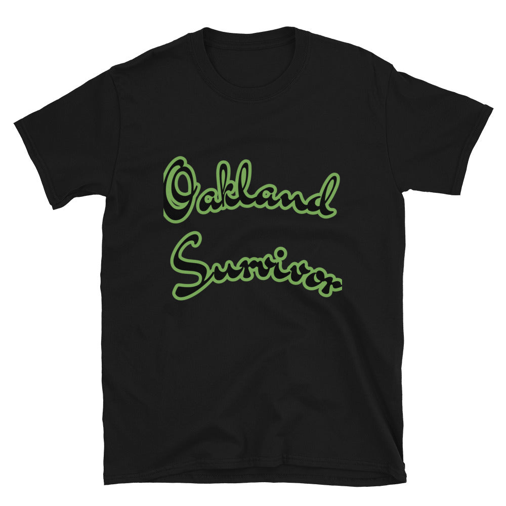 Short-Sleeve Unisex “Oakland Survivor go green” T-Shirt
