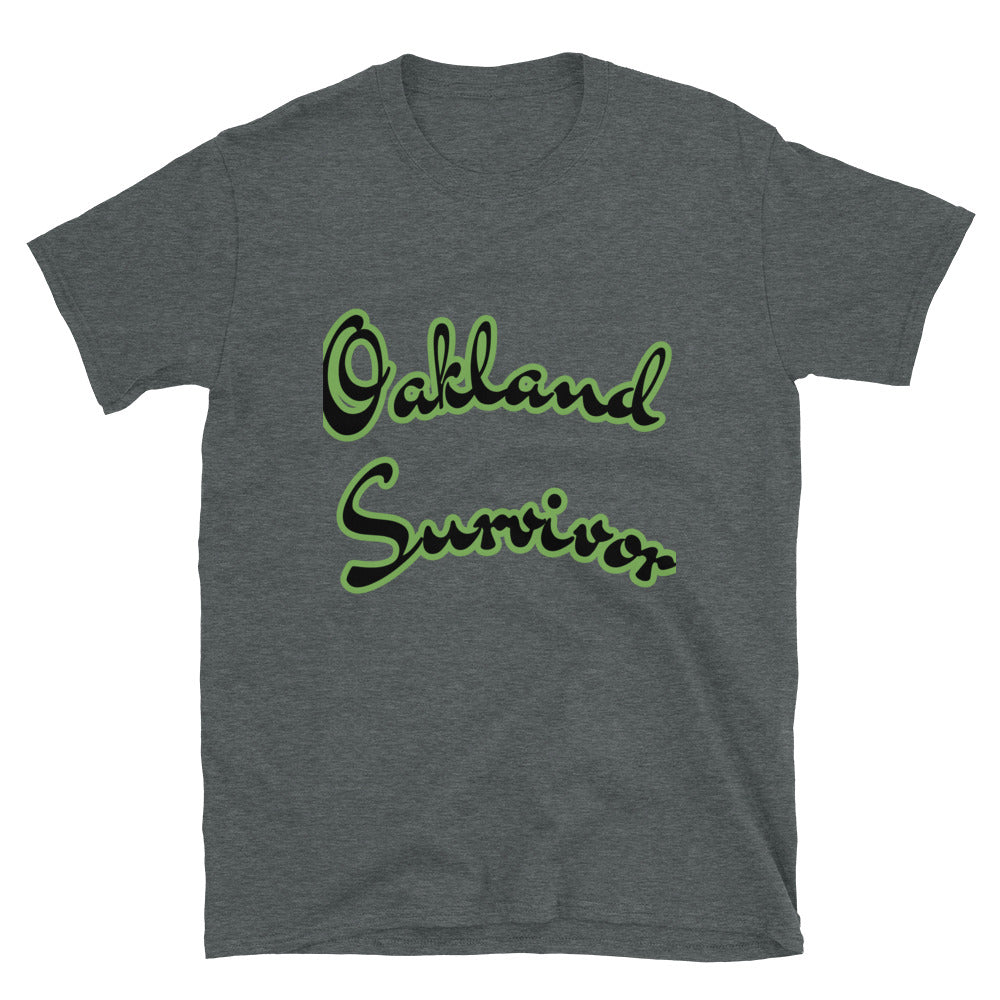 Short-Sleeve Unisex “Oakland Survivor go green” T-Shirt