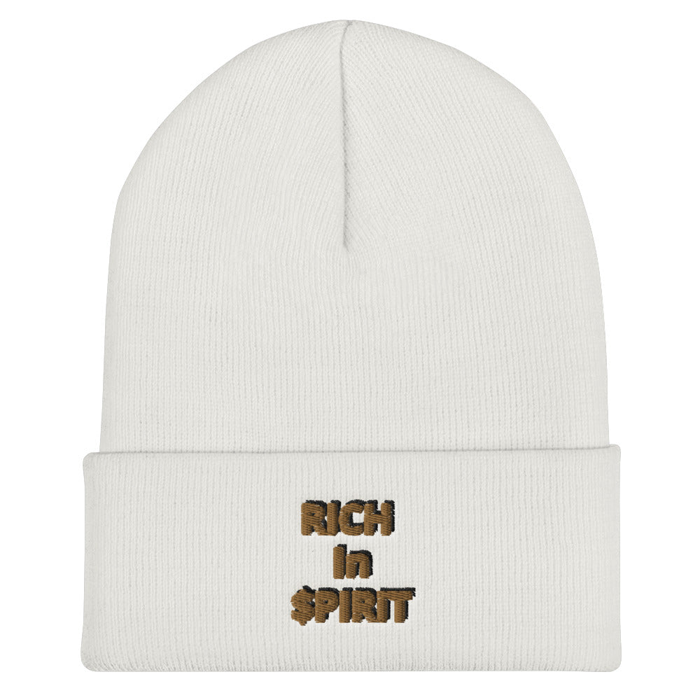 “Rich in Spirit” Cuffed Beanie