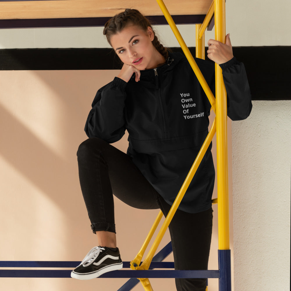 “YouOwnValueOfYourself”  Champion Packable Jacket