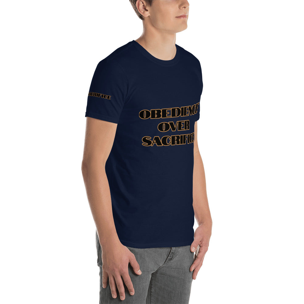 Short-Sleeve Unisex “Obedience Over Sacrifice” T-Shirt