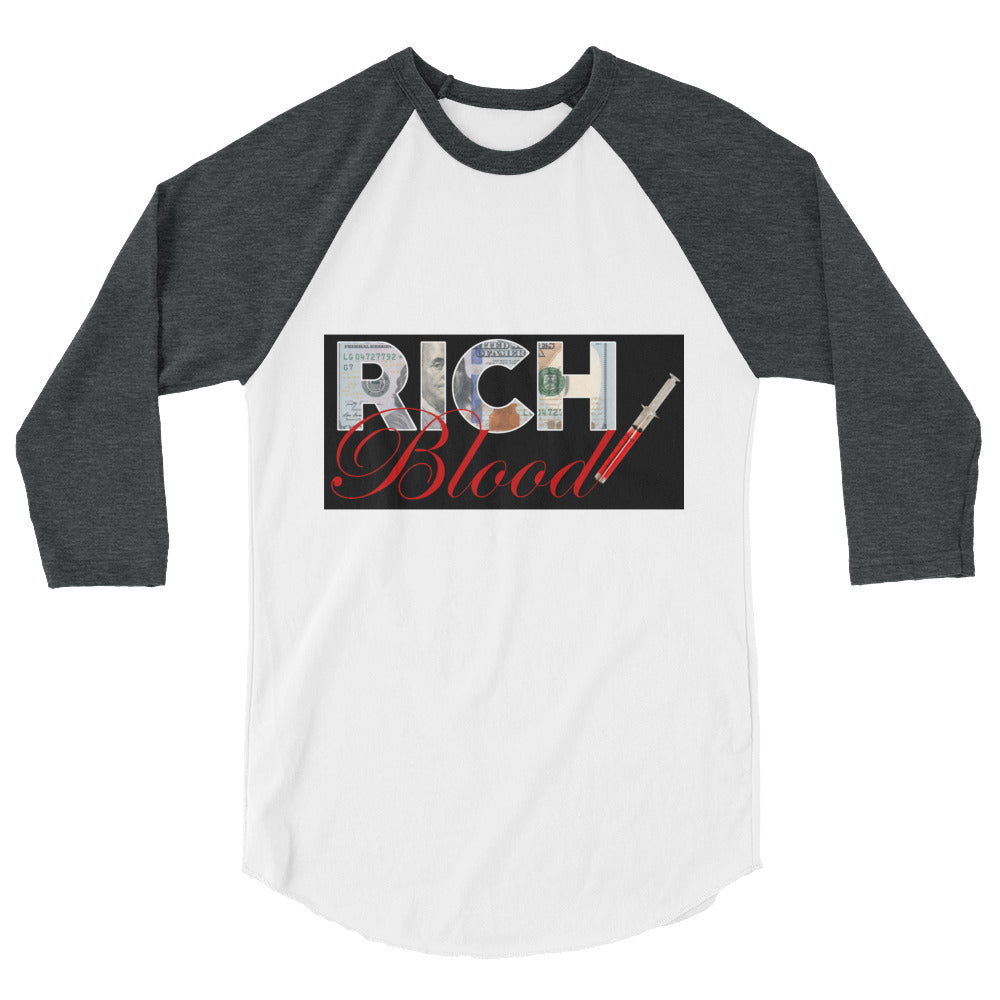 3/4 sleeve Baseball “RICH Blood”  shirt