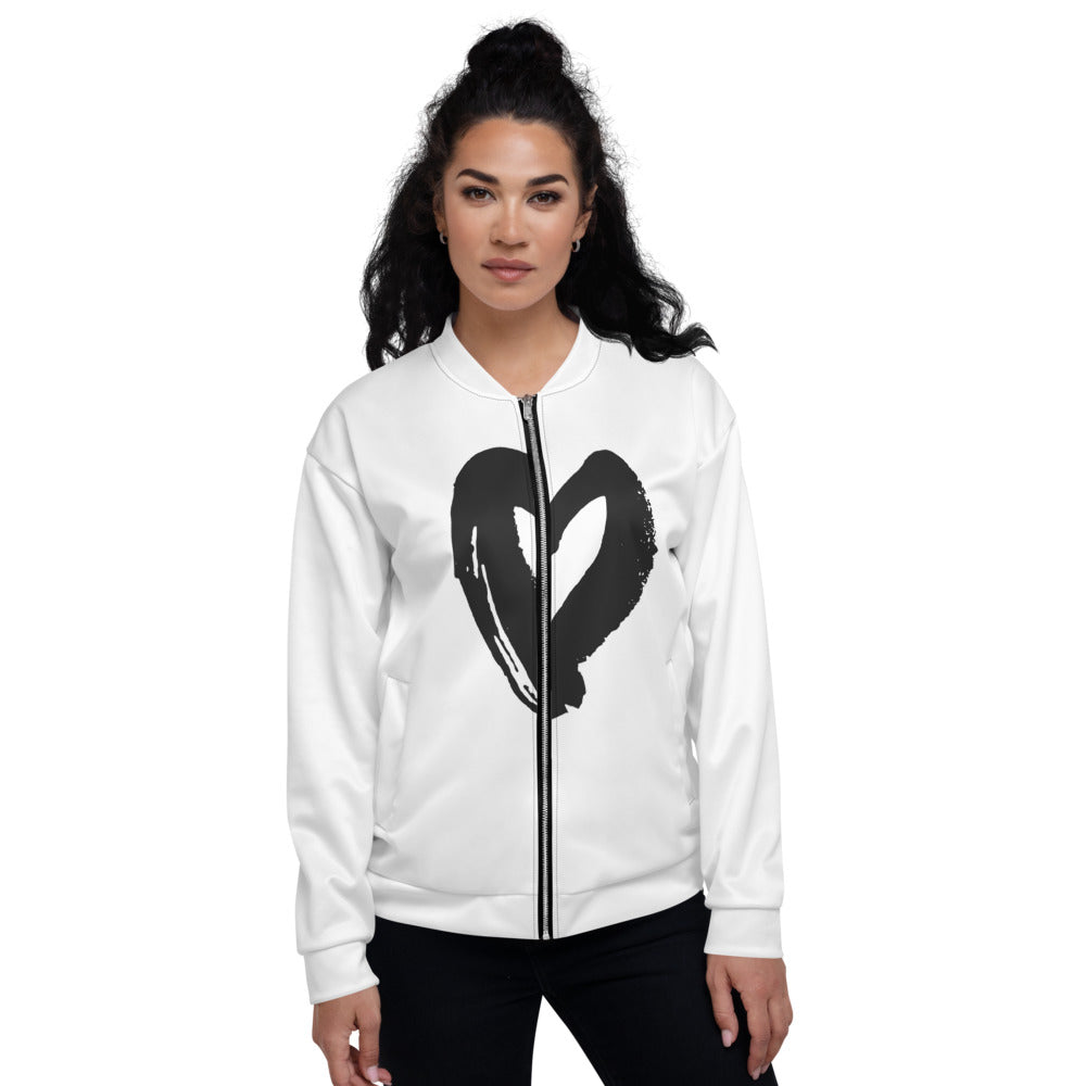 Unisex Bomber “Black Hearts” Jacket