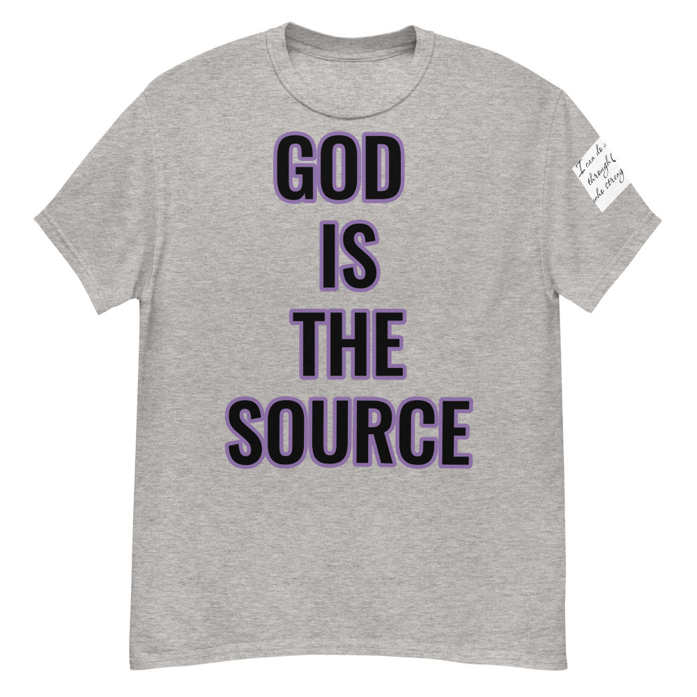 “God is the source”  t-shirt