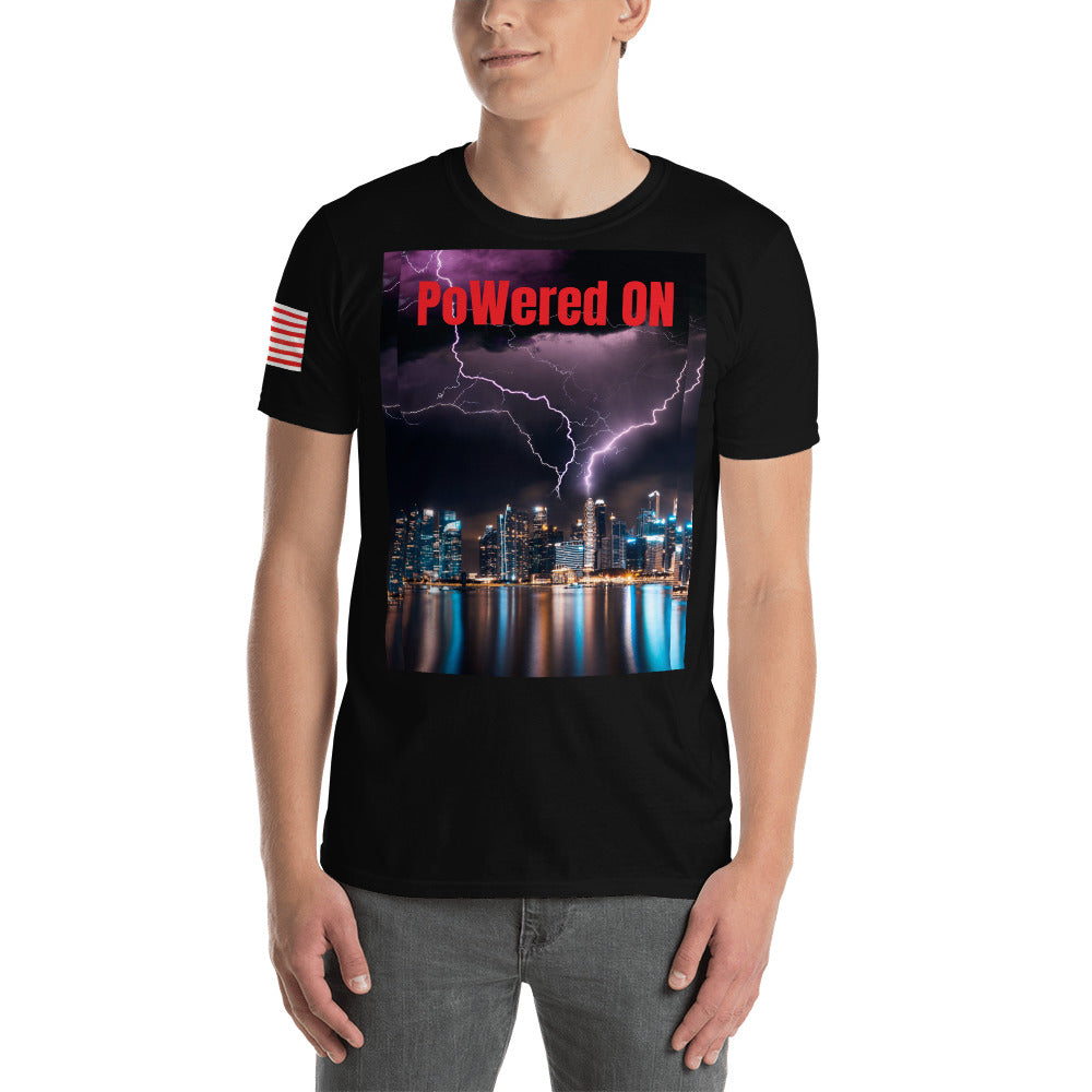 Short-Sleeve Unisex “PoWered ON” T-Shirt