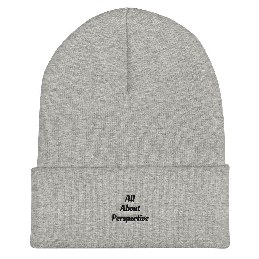 “AllAboutPerspective” Cuffed Beanie
