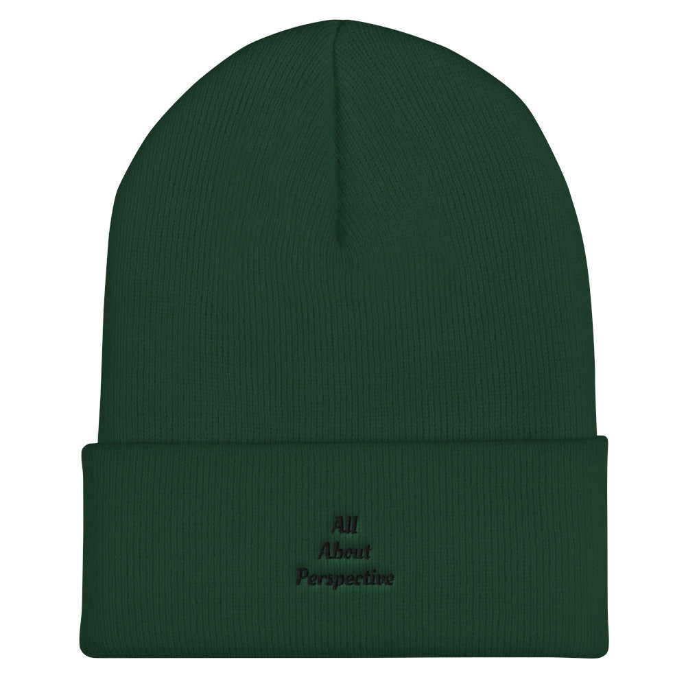 “AllAboutPerspective” Cuffed Beanie