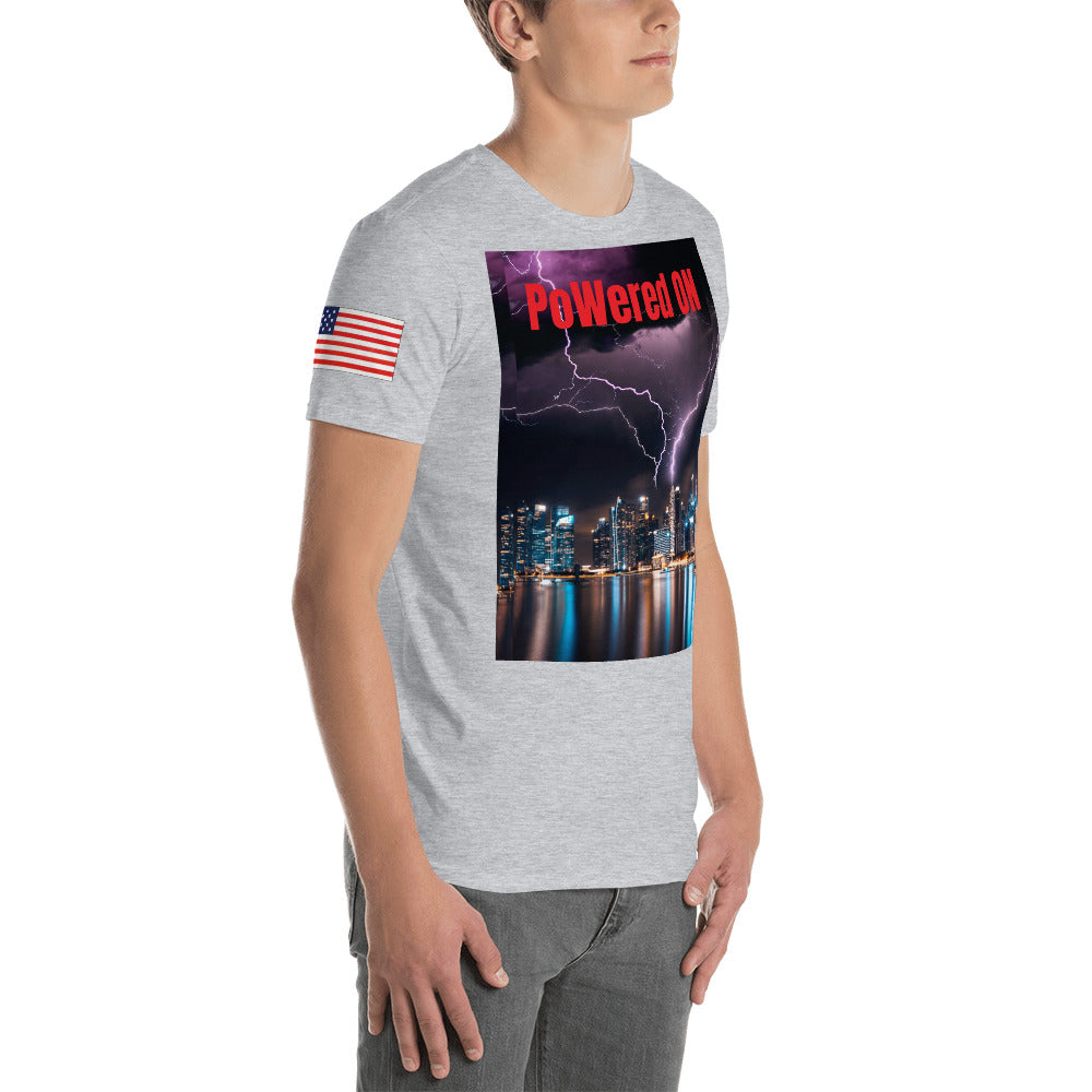 Short-Sleeve Unisex “PoWered ON” T-Shirt