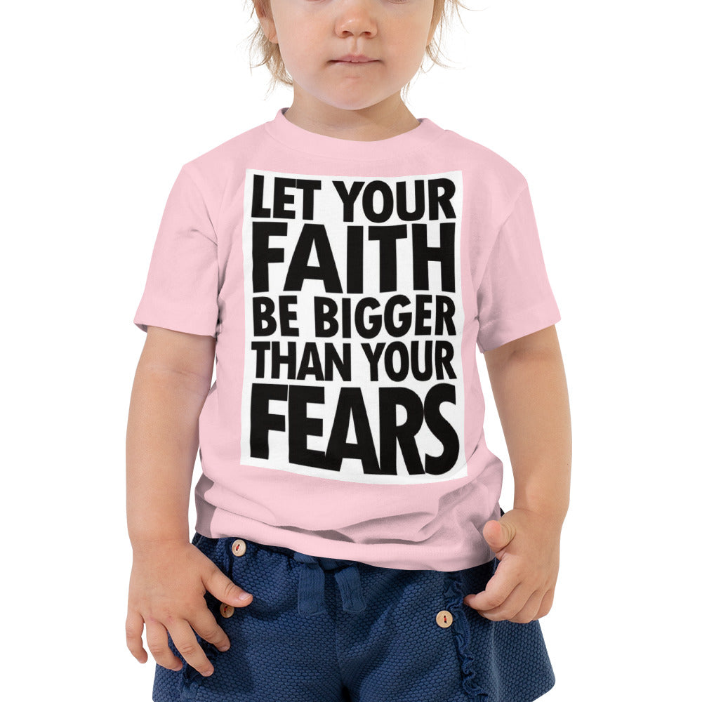 Toddler”Faith vs Fear”  Short Sleeve Tee