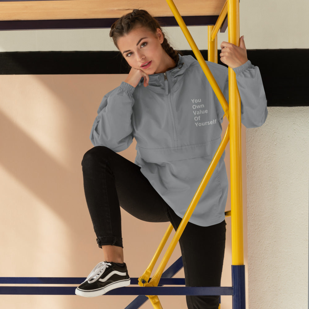 “YouOwnValueOfYourself”  Champion Packable Jacket