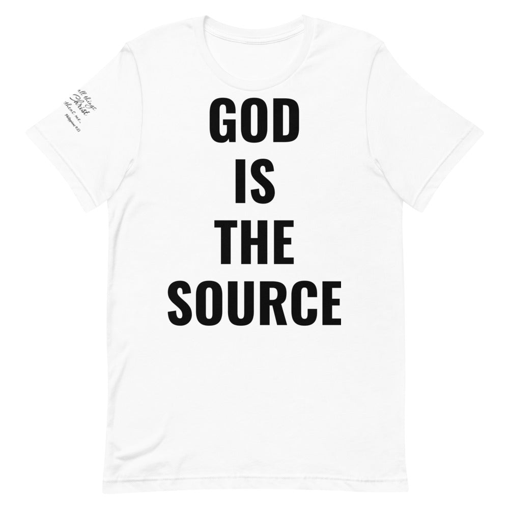 Short-Sleeve “God is the Source” Unisex T-Shirt