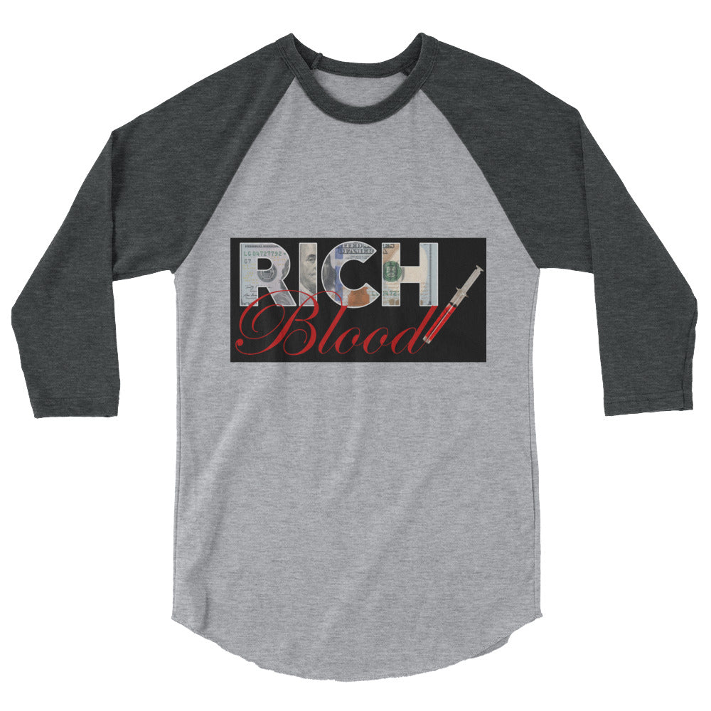 3/4 sleeve Baseball “RICH Blood”  shirt
