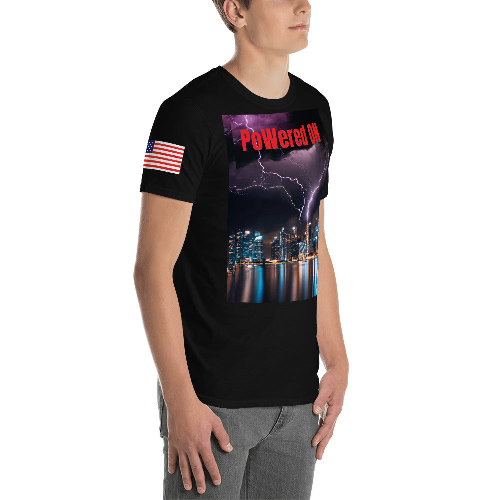 Short-Sleeve Unisex “PoWered ON” T-Shirt