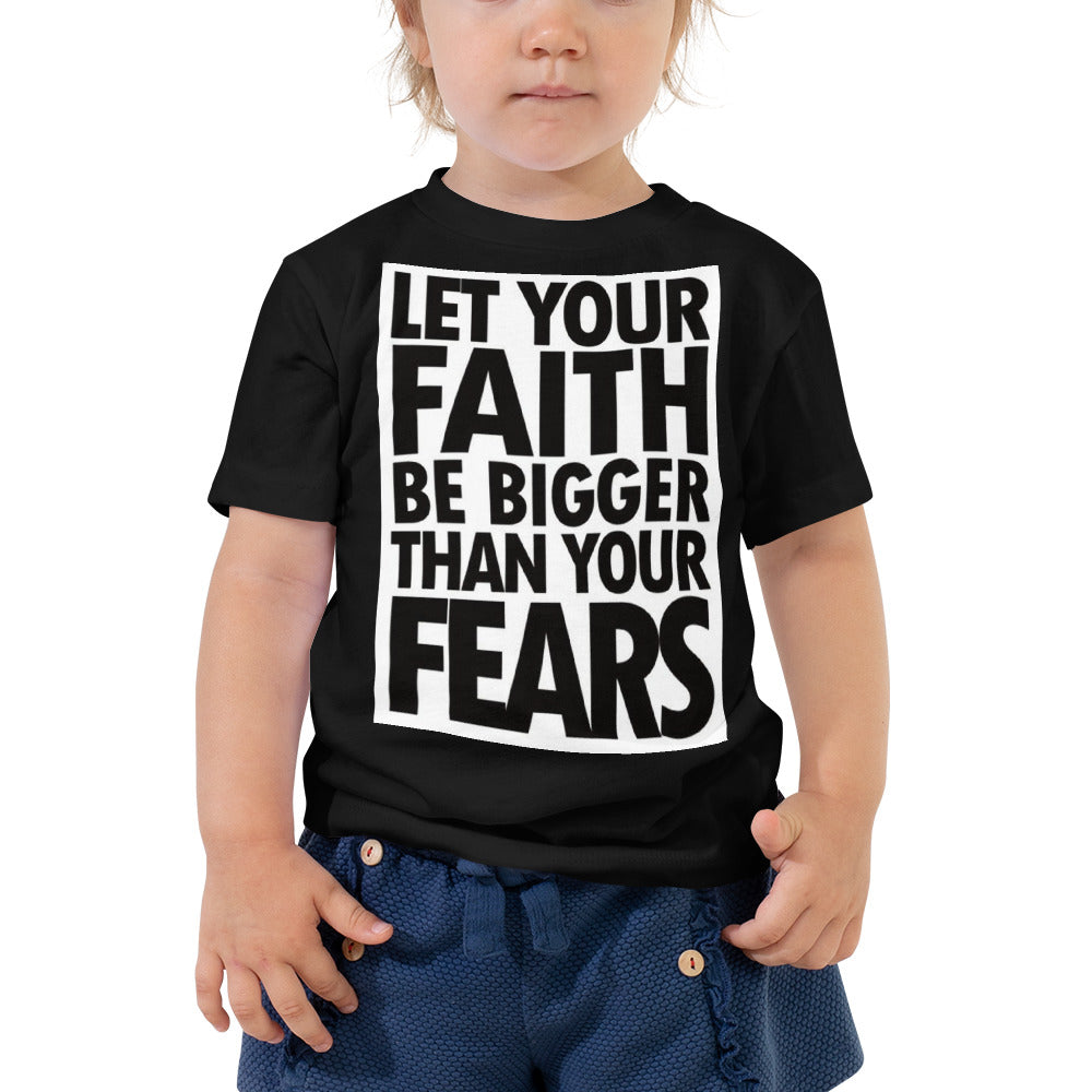 Toddler”Faith vs Fear”  Short Sleeve Tee