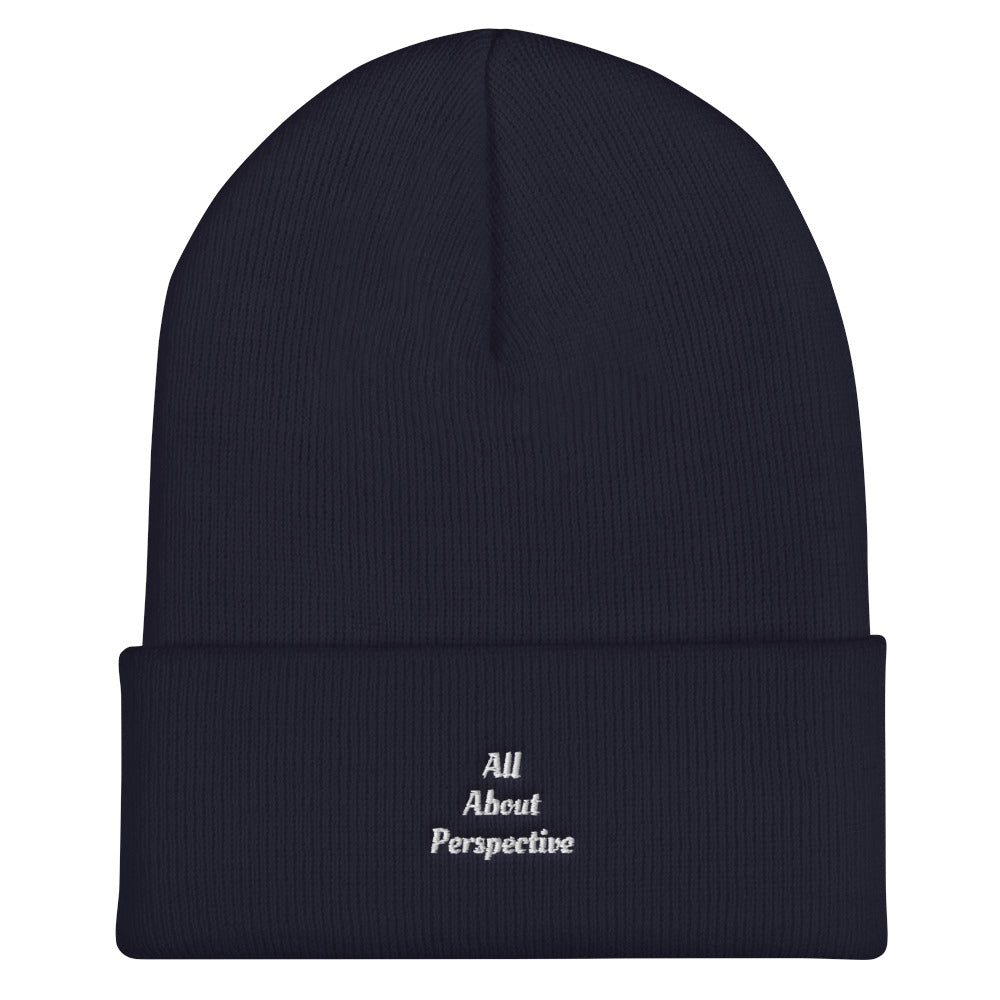 “AllAboutPerspective” Cuffed Beanie
