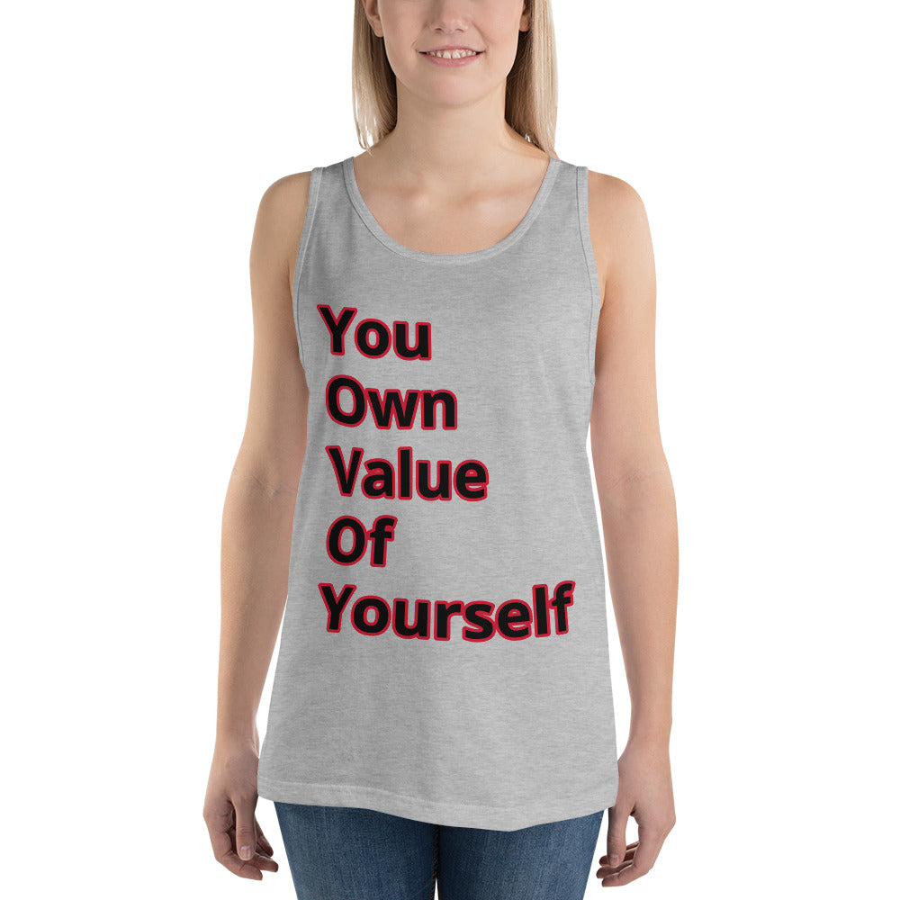 “YouOwnValueOfYourself” Unisex Tank Top