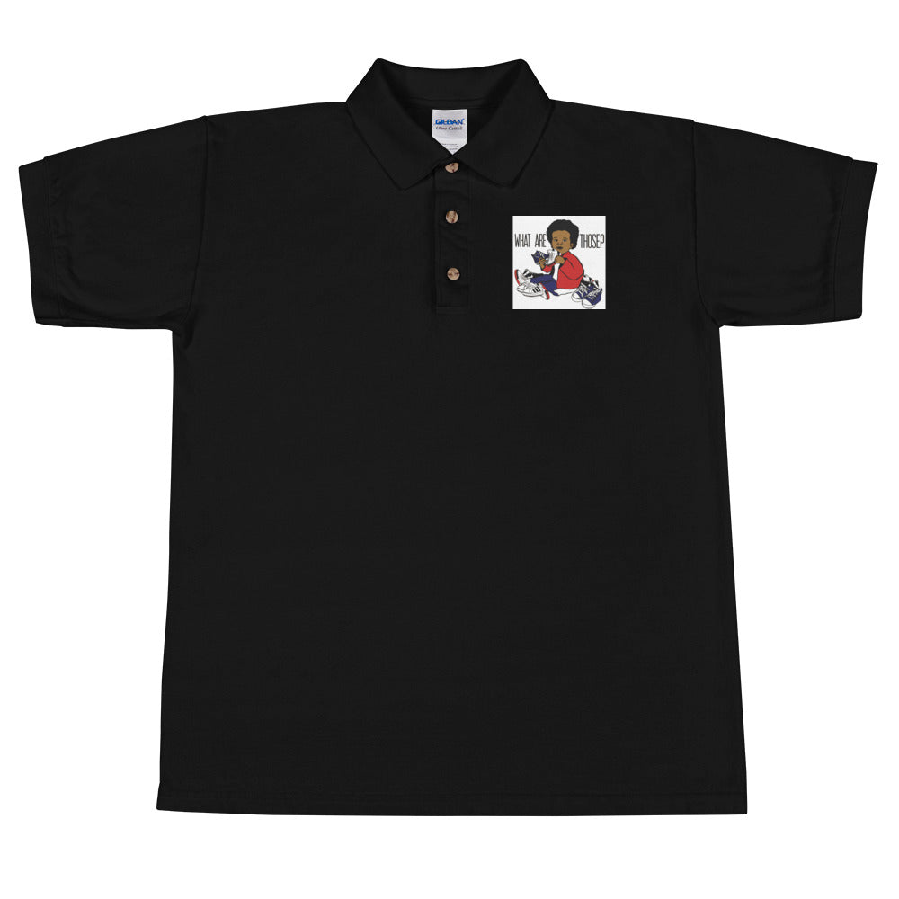 Embroidered “WhatAreThose” Polo Shirt