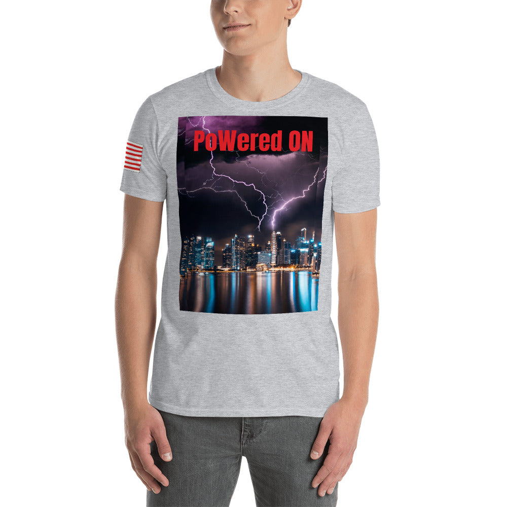 Short-Sleeve Unisex “PoWered ON” T-Shirt