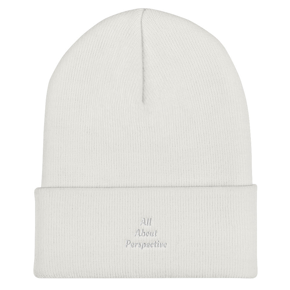“AllAboutPerspective” Cuffed Beanie