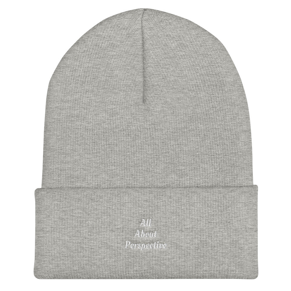 “AllAboutPerspective” Cuffed Beanie