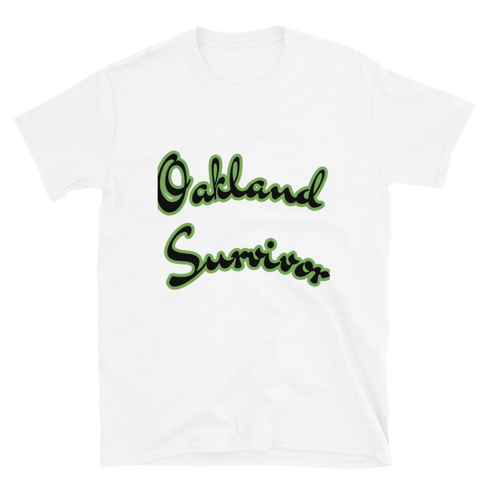 Short-Sleeve Unisex “Oakland Survivor go green” T-Shirt
