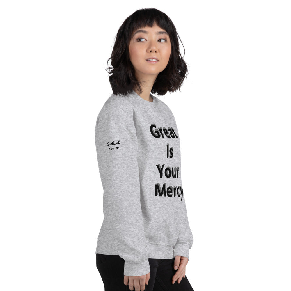 Unisex “Great is your Mercy” Sweatshirt