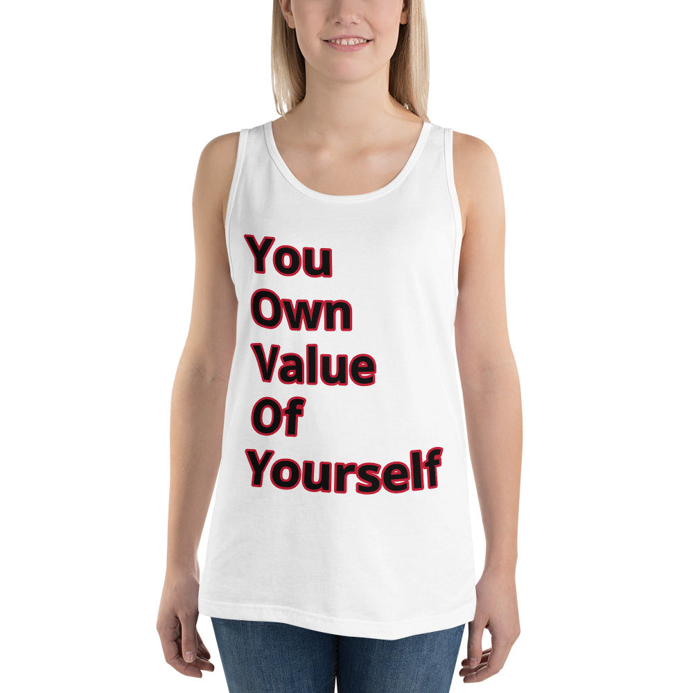 “YouOwnValueOfYourself” Unisex Tank Top